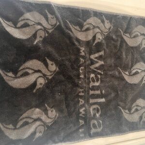 Wailea Maui Hawaii Black Towel